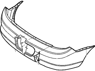 Mopar 5114170AB Rear Primed Bumper Cover