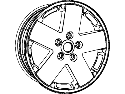 Mopar 1SU90CDMAB Aluminum Wheel