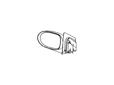 Mopar 5115037AB Driver Side Left Manual Door Mirror