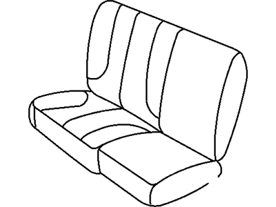 Mopar 1DN601D5AA Rear Seat Cushion Cover Right