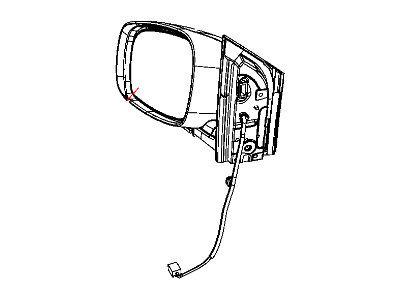 Mopar 1JG681WLAD Outside Rearview Electric Heated Mirror