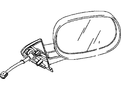 Mopar 55077250AA Outside Rear View Mirror Electric, Black [Gur, Guw]