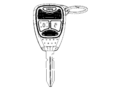 Mopar 5191940AA Key-Blank With Transmitter