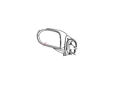 Mopar 5115047AK Drivers Power Side View Mirror Heated