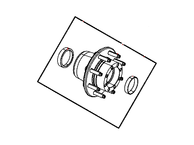 Mopar 68049098AB Wheel Rear Hub Assembly