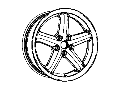 Mopar 1SX96RXFAB Aluminum Wheel