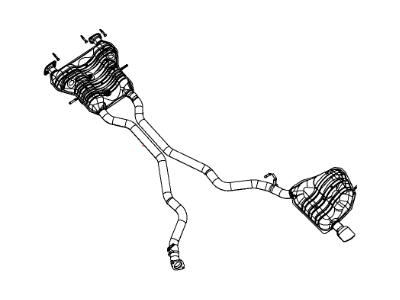 Mopar 68105749AA Exhaust Muffler Resonator And Tailpipe