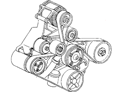 2003 Dodge Ram 2500 Drive Belt - 53032434AA