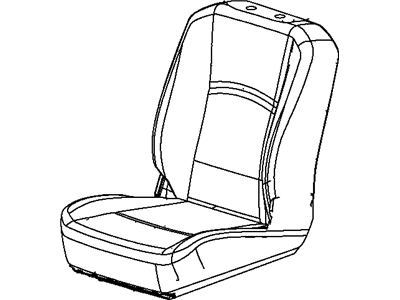 Mopar 1XT39BD3AA Front Seat Back Cover Left