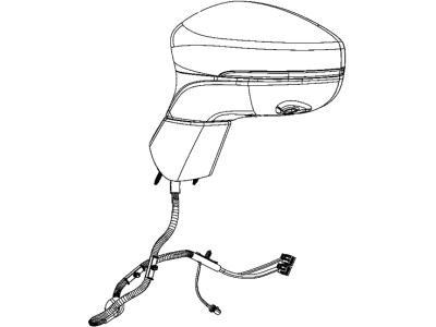 5RM12AXRAC Mopar Outside Rear View Mirror Illustration 1 of 1