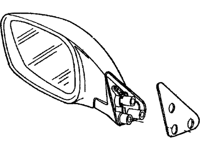 Mopar 55154946AC Passengers Manual Side Tow Mirror