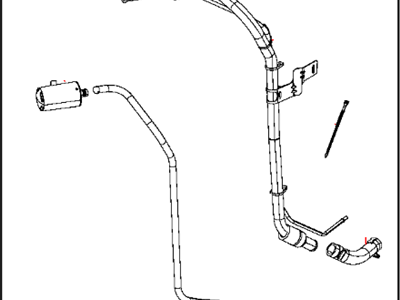 2014 Jeep Wrangler Fuel Filler Neck - 4721290AP