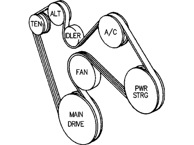 Dodge Dakota Drive Belt - 53010303