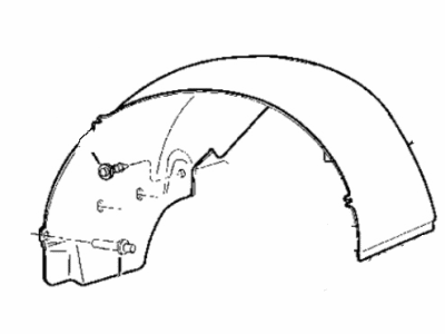 Mopar 4643201 Shield-Splash Rear Upper Left