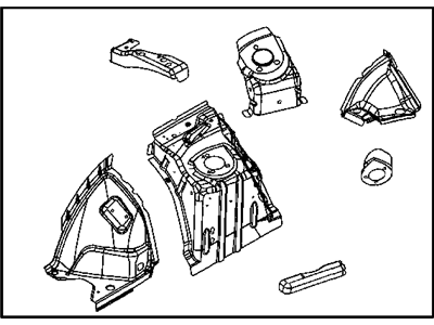 Mopar 5136779AJ WHEEL/HOUSE-Front WHEELHOUSE