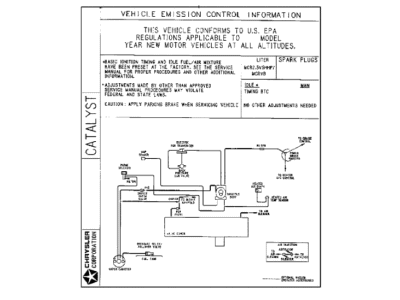 Mopar 4763935 Label-EMISS ADJ/RTG DIAG