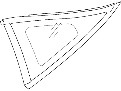 Mopar MB881947 Glass-Quarter Window