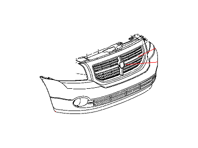 2008 Dodge Caliber Bumper - 5183394AB