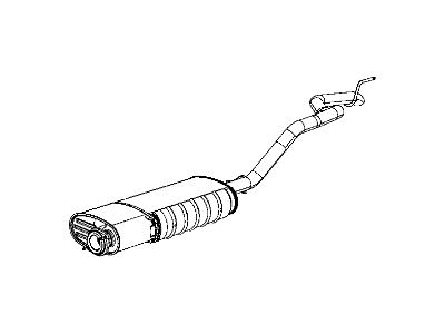 Mopar 52124039AF Exhaust Muffler And Tailpipe