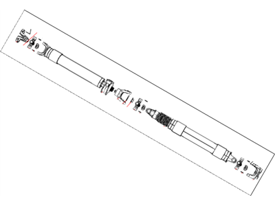 Mopar 5146609AA Rear Section Rear Drive Shaft