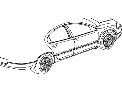 Chrysler 300M Door Moldings - 4805524AM