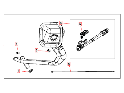 2013 Ram 3500 Fuel Filler Neck - 68145496AA