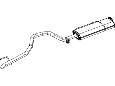 Mopar 52090456AF Exhaust Muffler And Tailpipe