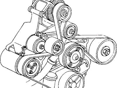 2000 Dodge Ram 1500 Drive Belt - 53041116