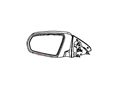 2013 Chrysler 200 Car Mirror - 1TC131DMAB