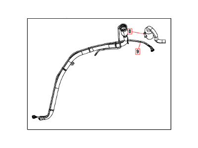 2011 Jeep Grand Cherokee Fuel Filler Neck - 52124611AF