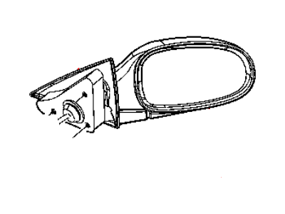 Mopar 4806016AB Outside Rear View Mirror