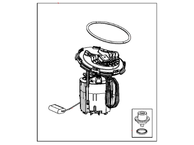 Mopar 68145815AC Fuel Pump Module Assembly Left