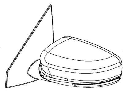 2016 Dodge Dart Car Mirror - 6AC721BJAA