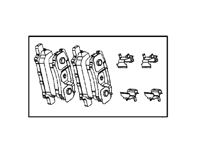 Mopar V2018671AA Rear Disc Brake Pad Kit