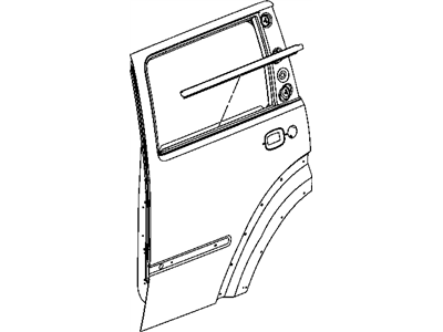 Mopar 55360932AC WEATHERSTRIP-Rear Door Belt Outer