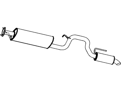 Mopar 52129476AB Exhaust Muffler And Tailpipe