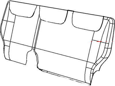 Mopar 5YE11BD1AA Rear Seat Back Cover