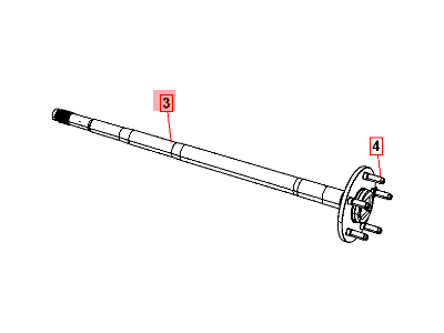 Mopar 68045425AA Rear Axle Shaft