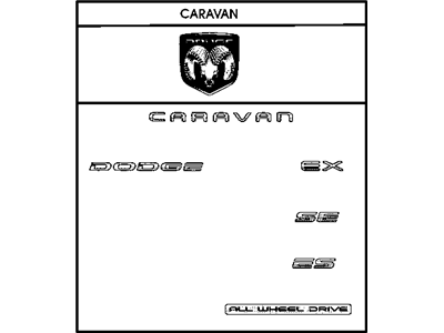 2002 Dodge Grand Caravan Emblem - 4725546AA