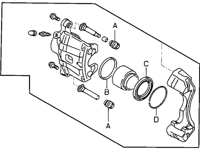 2005 Chrysler Sebring Brake Caliper - 4605A018