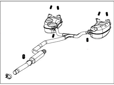 Mopar 5147031AE Exhaust Muffler Resonator And Tailpipe