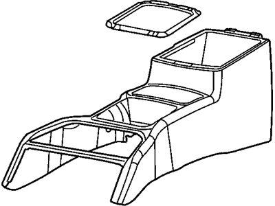 2003 Jeep Grand Cherokee Center Console Base - SH131DVAD