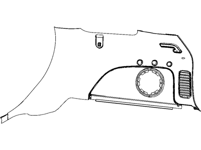 Mopar 5KT381D3AD Panel-Quarter Trim