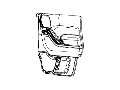 Mopar 5LT44DX9AA Panel-Front Door Trim