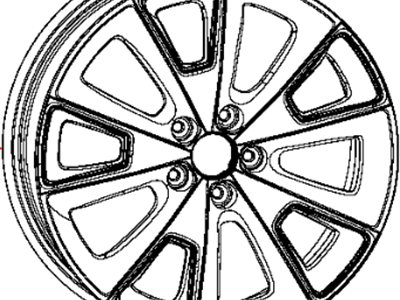 Mopar 5SN87DX8AA Aluminum Wheel