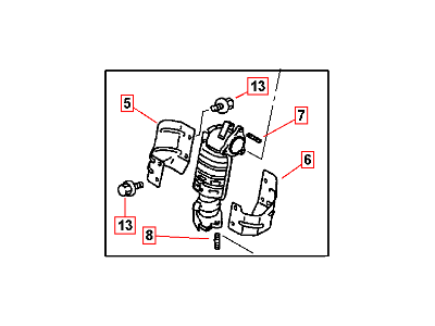 2004 Chrysler Sebring Catalytic Converter - MN135544