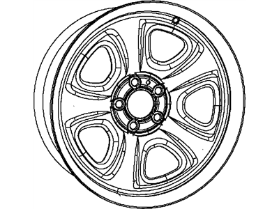 Mopar 4895425AE Black Steel Wheel