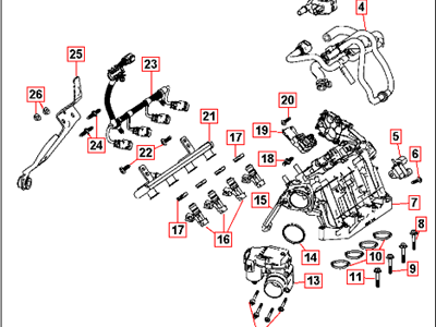 2014 Dodge Dart Intake Manifold - 4892937AG