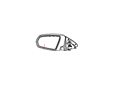 Genuine Chrysler Parts 5008989AB Driver Side Mirror Outside Rear View 