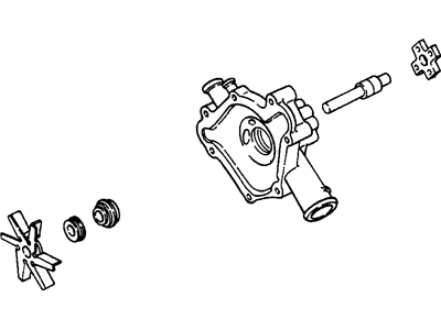 Mopar 53021018AB Engine Water Pump Front